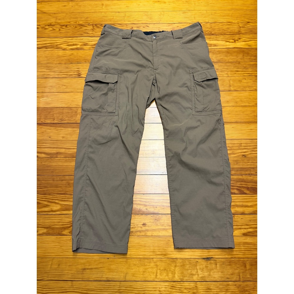 Duluth Trading Co Mens 2XL x 32 Performance Cargo Pants Stretch Nylon Khaki